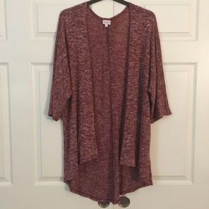 LuLaRoe Lindsay, burgundy/white